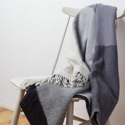 Caracas Merino Blanket in black & grey & cream | Home & Living inspiration | URBANARA