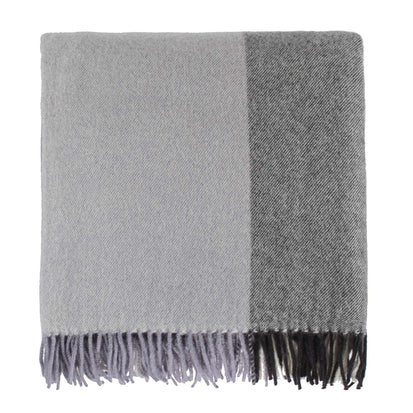 Caracas Merino Blanket black & grey & cream, 100% merino wool