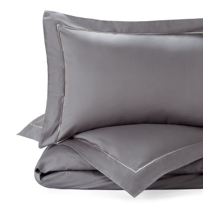 Karakol duvet cover, charcoal & grey, 100% cotton