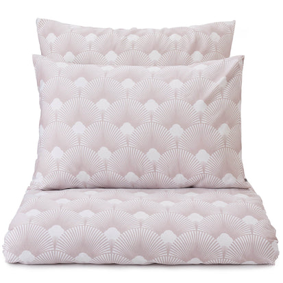 Zamora duvet cover, white & powder pink, 100% cotton