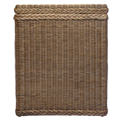 Wäschekorb Java Dunkelbraun, Rattan & 100% Baumwolle